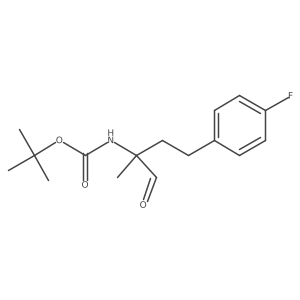 tert-butyl N-[4-(4-fluorophenyl)-2-methyl-1-oxobutan-2-yl]carbamate结构式