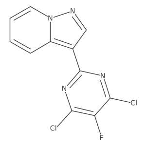 3-(4,6-Dichloro-5-fluoro-2-pyrimidinyl)pyrazolo[1,5-a]pyridine结构式