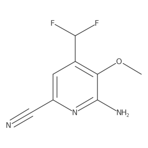 6-Amino-4-(difluoromethyl)-5-methoxypicolinonitrile结构式