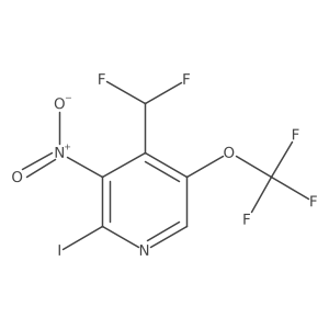 4-(Difluoromethyl)-2-iodo-3-nitro-5-(trifluoromethoxy)pyridine Structure