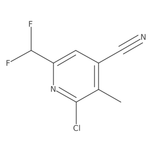 2-Chloro-4-cyano-6-(difluoromethyl)-3-methylpyridine Structure