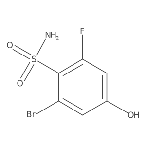 2-Bromo-6-fluoro-4-hydroxybenzenesulfonamide结构式