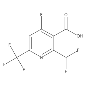 2-(Difluoromethyl)-4-fluoro-6-(trifluoromethyl)pyridine-3-carboxylic acid结构式