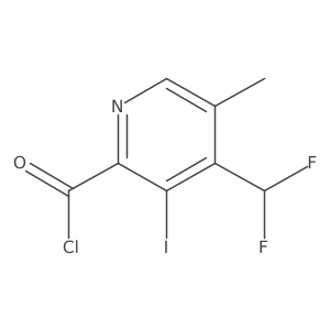 4-(Difluoromethyl)-3-iodo-5-methylpicolinoyl chloride结构式