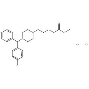 Methyl 2-(2-{4-[(R)-(4-chlorophenyl)(phenyl)methyl]piperazin-1-YL}ethoxy)acetate dihydrochloride结构式