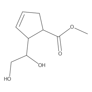 Methyl 2-(1,2-dihydroxyethyl)cyclopent-3-ene-1-carboxylate Structure