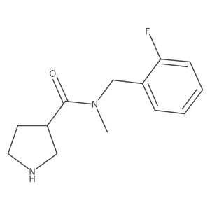 n-(2-Fluorobenzyl)-N-methylpyrrolidine-3-carboxamide结构式