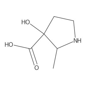 3-Pyrrolidinecarboxylic acid, 3-hydroxy-2-methyl- Structure