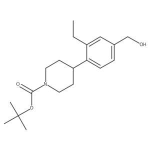 4-[2-Ethyl-4-(hydroxymethyl)phenyl]-1-piperidinecarboxylic acid 1,1-dimethylethyl ester Structure