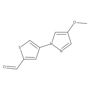 4-(4-Methoxy-1H-pyrazol-1-yl)thiophene-2-carbaldehyde结构式