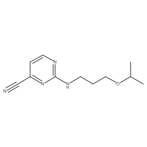 2-{[3-(Propan-2-yloxy)propyl]amino}pyrimidine-4-carbonitrile Structure