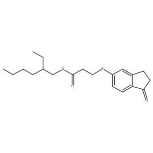 2-ethylhexyl 3-(1-oxo-2,3-dihydro-1H-inden-5-ylthio)propanoate Structure