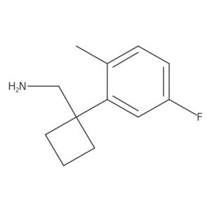 1-(5-Fluoro-2-methylphenyl)cyclobutanemethanamine结构式