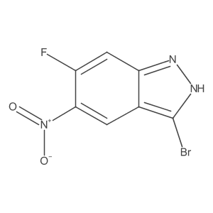 3-bromo-6-fluoro-5-nitro-1H-indazole结构式