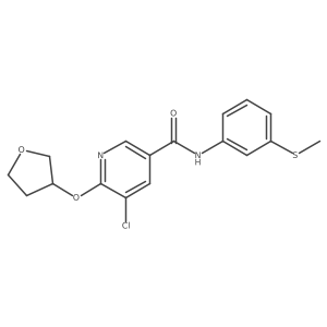 5-chloro-N-(3-(methylthio)phenyl)-6-((tetrahydrofuran-3-yl)oxy)nicotinamide结构式