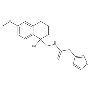 N-[(1-hydroxy-6-methoxy-1,2,3,4-tetrahydronaphthalen-1-yl)methyl]-2-(thiophen-3-yl)acetamide结构式