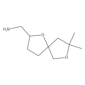 {8,8-Dimethyl-1,7-dioxaspiro[4.4]nonan-2-yl}methanamine结构式