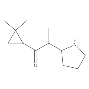 1-(2,2-Dimethylcyclopropyl)-2-(pyrrolidin-2-yl)propan-1-one结构式