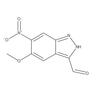 5-Methoxy-6-nitro-1H-indazole-3-carbaldehyde结构式