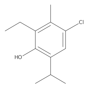 4-Chloro-2-ethyl-3-methyl-6-propan-2-ylphenol结构式