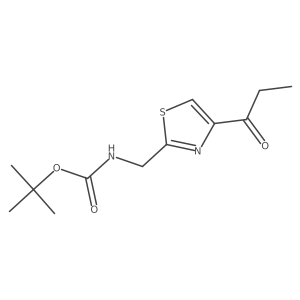 tert-butyl N-[(4-propanoyl-1,3-thiazol-2-yl)methyl]carbamate Structure