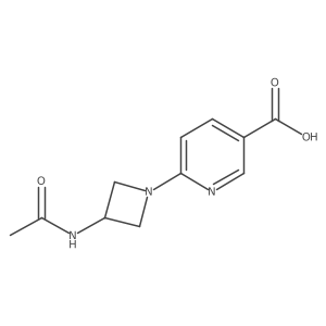 6-(3-Acetamidoazetidin-1-yl)pyridine-3-carboxylic acid结构式
