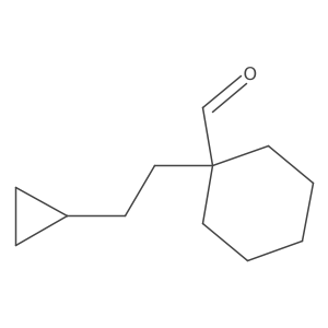 1-(2-Cyclopropylethyl)cyclohexane-1-carbaldehyde Structure