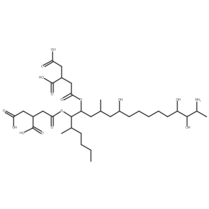 1,2,3-Propanetricarboxylic acid, 1,1a(2)-[(1S,2R)-1-[(2S,4R,10R,11R,12S)-12-amino-4,10,11-trihydroxy-2-methyltridecyl]-2-[(1R)-1-methylpentyl]-1,2-ethanediyl] ester, (2S,2a(2)S)-结构式