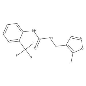1-((5-Methylisoxazol-4-yl)methyl)-3-(2-(trifluoromethyl)phenyl)urea Structure