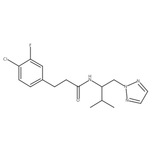 3-(4-chloro-3-fluorophenyl)-N-(3-methyl-1-(2H-1,2,3-triazol-2-yl)butan-2-yl)propanamide Structure
