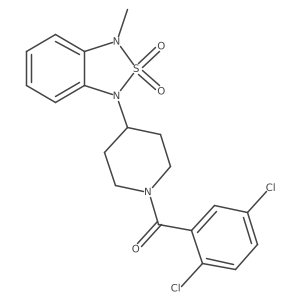 (2,5-dichlorophenyl)(4-(3-methyl-2,2-dioxidobenzo[c][1,2,5]thiadiazol-1(3H)-yl)piperidin-1-yl)methanone Structure