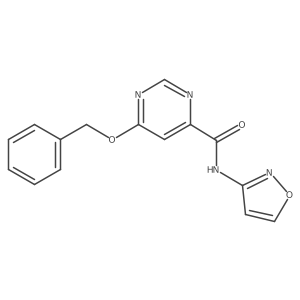 6-(benzyloxy)-N-(isoxazol-3-yl)pyrimidine-4-carboxamide结构式