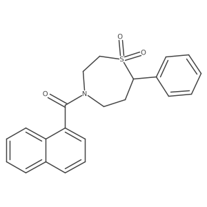 (1,1-Dioxido-7-phenyl-1,4-thiazepan-4-yl)(naphthalen-1-yl)methanone结构式