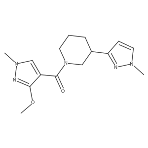 (3-methoxy-1-methyl-1H-pyrazol-4-yl)(3-(1-methyl-1H-pyrazol-3-yl)piperidin-1-yl)methanone结构式