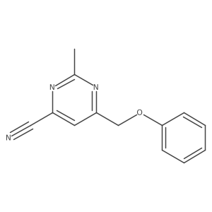 2-Methyl-6-(phenoxymethyl)pyrimidine-4-carbonitrile结构式