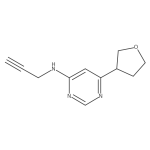 6-(oxolan-3-yl)-N-(prop-2-yn-1-yl)pyrimidin-4-amine结构式