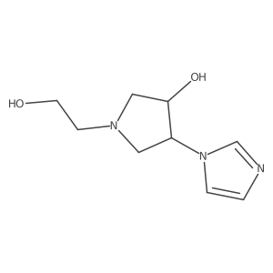 1-(2-hydroxyethyl)-4-(1H-imidazol-1-yl)pyrrolidin-3-ol Structure