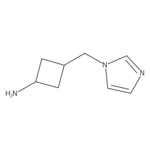 3-[(1H-imidazol-1-yl)methyl]cyclobutan-1-amine结构式