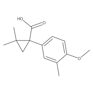 1-(4-Methoxy-3-methylphenyl)-2,2-dimethylcyclopropane-1-carboxylic acid结构式