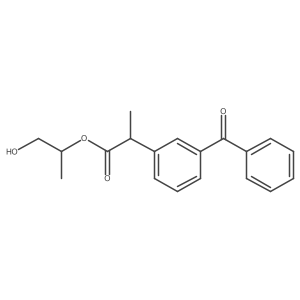 1-Hydroxypropan-2-yl 2-(3-benzoylphenyl)propanoate结构式