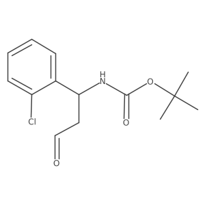tert-butyl N-[(1R)-1-(2-chlorophenyl)-3-oxopropyl]carbamate Structure