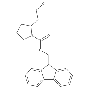 (9H-fluoren-9-yl)methyl (2R)-2-(2-chloroethyl)pyrrolidine-1-carboxylate结构式