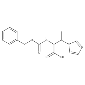 2-{[(benzyloxy)carbonyl]amino}-3-(1H-imidazol-1-yl)butanoic acid结构式