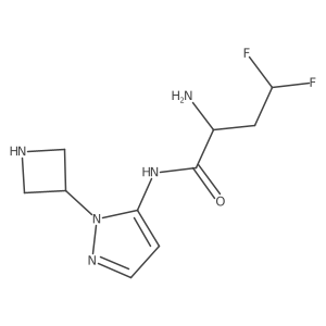2-amino-N-[1-(azetidin-3-yl)-1H-pyrazol-5-yl]-4,4-difluorobutanamide结构式
