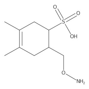 6-[(Aminooxy)methyl]-3,4-dimethylcyclohex-3-ene-1-sulfonic acid Structure