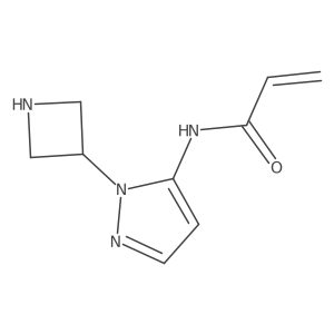N-[1-(azetidin-3-yl)-1H-pyrazol-5-yl]prop-2-enamide结构式