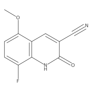8-Fluoro-2-hydroxy-5-methoxyquinoline-3-carbonitrile结构式