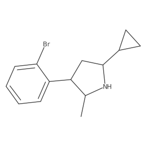 3-(2-Bromophenyl)-5-cyclopropyl-2-methylpyrrolidine结构式