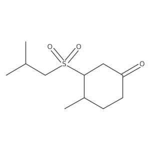 4-Methyl-3-(2-methylpropanesulfonyl)cyclohexan-1-one结构式