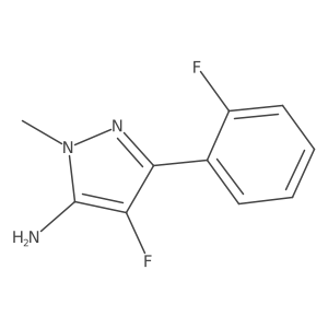 4-fluoro-3-(2-fluorophenyl)-1-methyl-1H-pyrazol-5-amine结构式